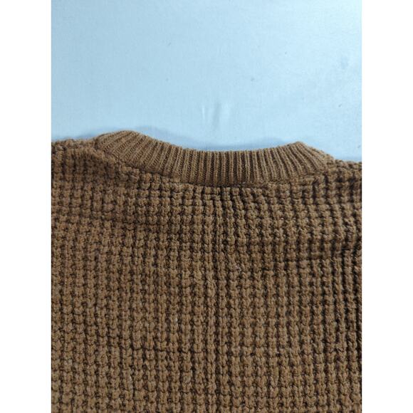 VTG Ash Creek Trading M Brown Silk Cotton Knit Sweater Textured Pullover - Picture 9 of 9